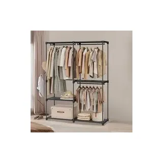 Kleiderschrank offen, Kleiderständer, Kleiderstange