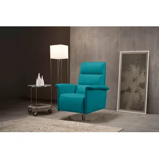 Egoitaliano Relaxsessel Kelly Polyätherschaum 83 x 105 x 92 cm Blau drehbar mit manueller Relaxfunktion