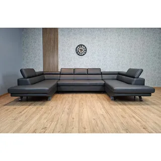 Echtleder Ecksofa "Varsovia U-FORM" 210x370x210 Ledersofa Eckcouch 100% Leder