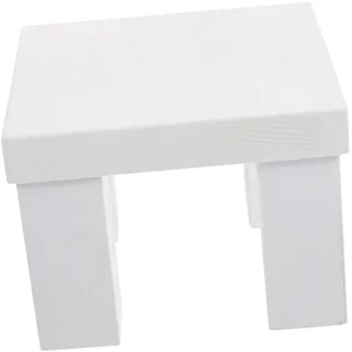 SECFOU Rustikaler Kleiner Holzhocker aus Natürlichem Holz mit Tragbarem Design als Fotorequisite und Dekoration für Fotostudio und Babyshootings