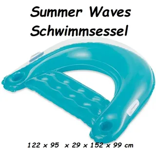 Summer Waves - Schimmsessel - Loungesessel - 122 x 95 x 29 x 152 x 99 cm - Neu