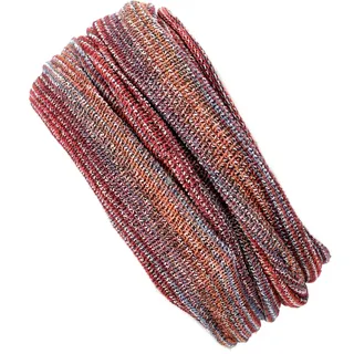 Magic Hairband, Dread Wrap, Schlauchschal, Mütze, Loopschal rostrot/flieder | Elastischer Loop, vielseitig tragbar, Umfang 42 cm, Breite 60 cm, ideal für Frauen, aus Baumwolle und Elastan.