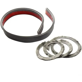 Türbodendichtung, Bürstenleiste, 100 cm, doppelseitig, schalldicht, insektensicher, TPE, Zugluftstopper, für Innen- und Außenbereich, energiesparend, passend für 5,3 cm breit, schwarz, weiß, braun
