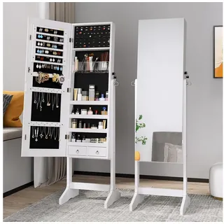 Dripex Schmuckschrank mit Spiegel 2 in 1
