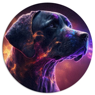 1000 Teile Puzzle Labrador Puzzle Kinder Rundpuzzle für Kinder für Erwachsene und Kinder, Papppuzzles Tolle Geschenke für Weihnachten (Größe 67,5 x 67,5 cm)