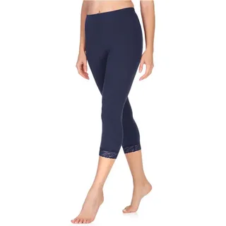 Merry Style Leggings Damen 3/4 Capri Hose MS10-290 (1-tlg) elastischer Bund blau M