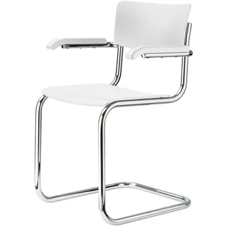 Thonet Freischwinger S 43 F Buche weiß lasiert