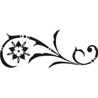 INDIGOS UG Wandtattoo/Wandaufkleber-e50 abstraktes Design Tribal/schöne Blumenranke mit großer Blüte und Punkten zur Verzierung 240x94 cm- Schwarz, Vinyl, 160 x 94 x 1 cm