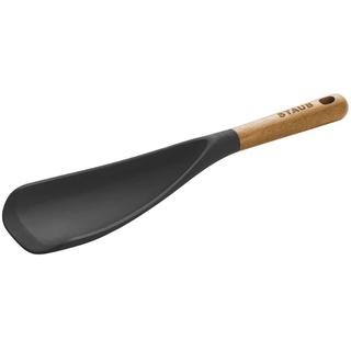 STAUB Premium Silikon Mehrzweck-Servierlöffel für Kochgeschirr – Küchenutensilien, antihaftbeschichtet, Schwarz