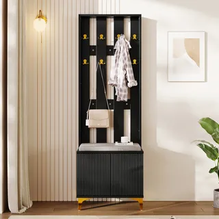 Garderobenset Mit Schuhbank Und Kissen, Garderobenfront Mit Haken [old Sku:wf32579234w]