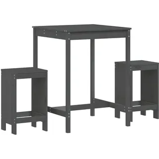 vidaXL Gartenbar-Set 3-tlg. Grau