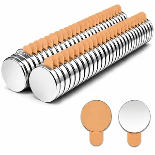70PCS Kleine Magnete zum Kleben 8x1mm, Neodym Magnete Selbstklebend, Mini Klebepads mit starker Haftung für Basteln, Fotos, Präsentationen, Bürobedarf und vielseitige Anwendungen