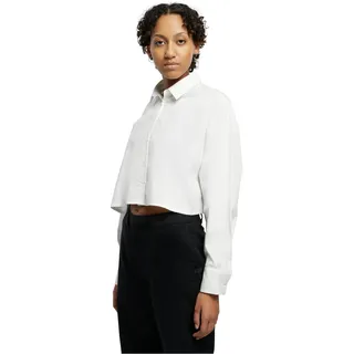 Urban Classics Damen Bluse Ladies Cropped Oversized Blouse White M - M
