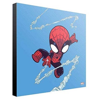 Semic Marvel Wooden Wall Art Spider-Man by Skottie Young 30 x 30 cm Poster