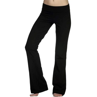 Schlaghose Damen Stretch Yogahose Slim fit Freizeithose Einfarbig Push up Leggings Fitness Running Gym Sporthose Fitnesshosen Laufhose Bootcut-Hose Bell Bottom Hosen