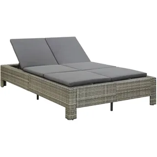 vidaXL 2 Personen Sonnenliege 220 x 130 x 35 cm grau