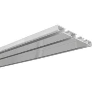 Gardinia Aluminium-Vorhangschiene 3-läufig Weiß 200 cm