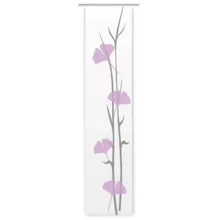 gardinen-for-life Schiebegardine Ginkgo flieder plus Flächenvorhang HxB 260x60 cm - B-line weiß