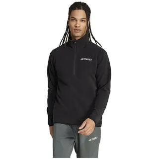adidas Fleece mit Halbem Reißverschluss Schwarz S