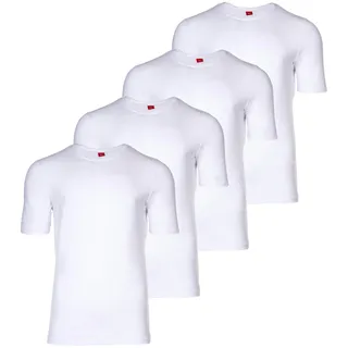 s.Oliver Herren T-Shirt, 4er Pack - Basic, Rundhals, einfarbig Weiß L