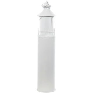 Laterne   Leuchtturm , weiß , Metall, Glas , Glas , Metall , Maße (cm): H: 99  Ø: 21