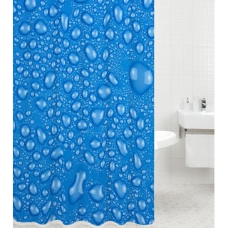 Duschvorhang Tautropfen-Blau 180 x 200 cm