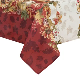 Elrene schwingenden Blättern, Herbst, saisonale und Festliche Tischdecke, Polyester, 52" x 52" (Square)