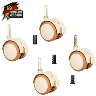 Lenkrollen Kindermöbel 4er Set mit Bremse leise 47mm PU, Universal, langlebig