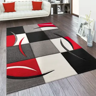 Paco Home Diamond 665 Teppichläufer 60 x 110 cm Rot/Schwarz