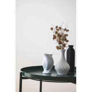 Deko Vasen – Moderne 3D-gedruckte Blumenvase – Minimalistisches Design für Zuhause, Büro & Geschenkideen (Marmor, Vase 2 – 16cm)