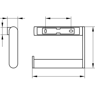 Plan 14962070000 Toilettenpapierhalter offene Form, rechte Ausführung Edelstahl