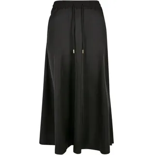 URBAN CLASSICS Satin Midirock Black XS