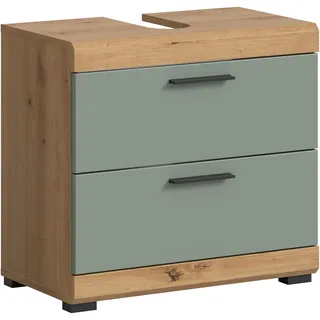 xonox Waschbeckenunterschrank mit Schubladen 60 x 56 x 34 cm Front Salbei FSC®