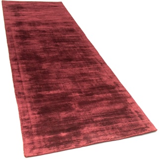 Läufer MORGENLAND "Designer Teppich Chester" Teppiche Gr. B/L: 80 cm x 300 cm, 10 mm, 1 St., rot (dunkelrot) Teppichläufer