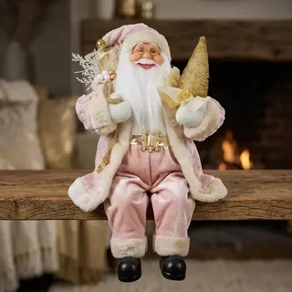 Weihnachtsmann Jonte 45cm Weihnachten Deko Figur stehend Nikolaus Santa rosa
