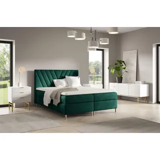 Fun Möbel Boxspringbett 200 x 220 cm Grün