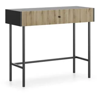 Xlmoebel Konsolentisch XLMOEBEL Schminktisch in Schwarz mit Schublade aus Holz und Metall (1-St), Made in Europa schwarz