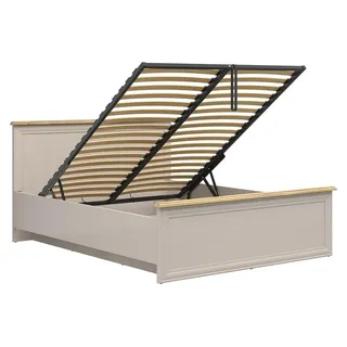 petits-meubles Bett mit Bettkasten 160 x 200 cm Beige