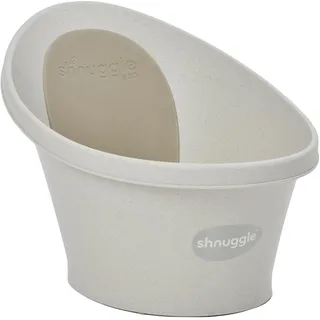Shnuggle ECO Neugeborene Babywanne | Recyceltes Material mit integrierter Stützbeule und weicher Rückenlehne | Geeignet ab Neugeborenen | Inklusive Wasserstecker | Cookies und Creme