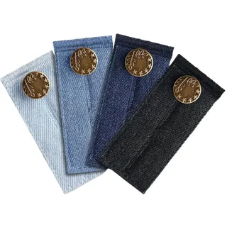 Hosenbunderweiterung, 4 Stück, Hosenerweiterung Schwangerschaft, Verstellbar Extender Einstellbar Knopfverlängerung, Bundverlängerung für Umstandshose Jeans Damen Herren, 84 * 35,7 mm