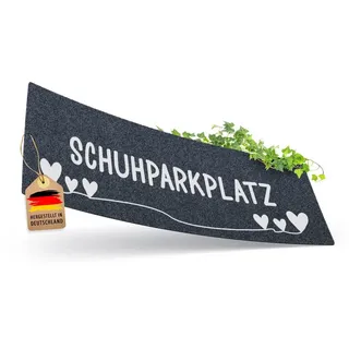 ElbFuchs Fußmatte Schuhparkplatz, Waschbare & Rutschfeste Indoor-Schuhmatte, Schmutzfangmatte für Flur & Eingang 100 cm x 35 cm