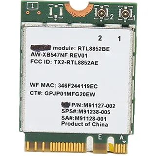 Topiky RTL8852BE AX210NGW WLAN Karte, WiFi6 M.2 Laptop Wireless Karte, Dualband 1800 Mbit/s Netzwerkkarte für PC, BT 5.2, MU MIMO Technologie