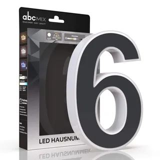 Longlife LED Hausnummernleuchte 6 Anthrazit