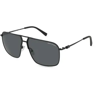 Armani Exchange 0AX2050S Herren-Sonnenbrille Vollrand Pilot Metall-Gestell, schwarz