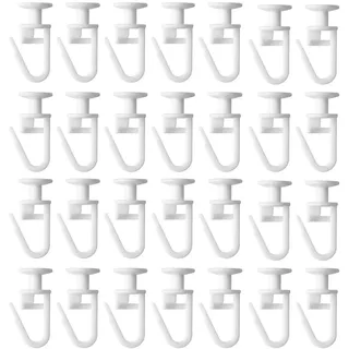 100 Gardinenhaken für Schienen, Vorhang Haken, Gardinenröllchen für Schienen, Gardienenrollhacken Gardinen Haken, Gardinengleiter für Schienen, Gleiter für Gardinenschienen, Vorhanghaken für Schienen