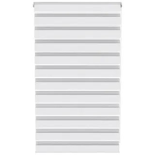 Doppelrollo Rollo ohne Bohren klemmfix Zebrarollo Klemmrollos, FIVMEN, Klemmfix, Zebrarollo Rollos ür Wohnzimmer Küche Büro lichtdurchlässig, Weiß 150 cm x 90 cm