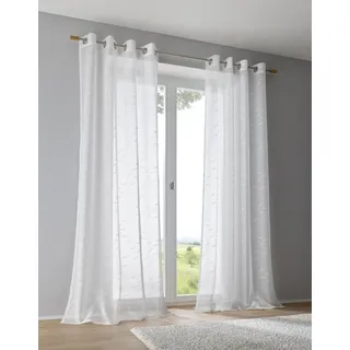 Kutti Seabird Gr. 2, weiß, B:135cm H:175cm, Baumwolle, Polyester, Gardinen, Gardine