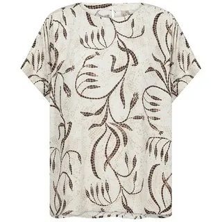 soyaconcept Langarmbluse - Langarm–Bluse – Mosaik-Print beige