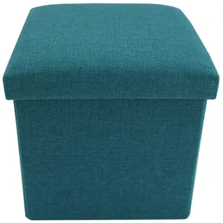 Rebecca Mobili Puff Würfelsitz faltbar Stoff 29 x 31 x 31 cm Hellblau/Türkis
