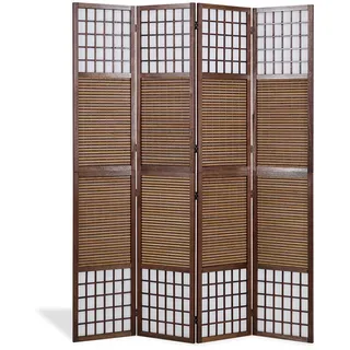 Homestyle4u Paravent Braun 172x200 cm 876,